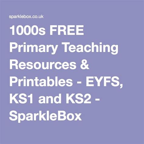 1000s Free Primary Teaching Resources And Printables Eyfs Ks1 And Ks2