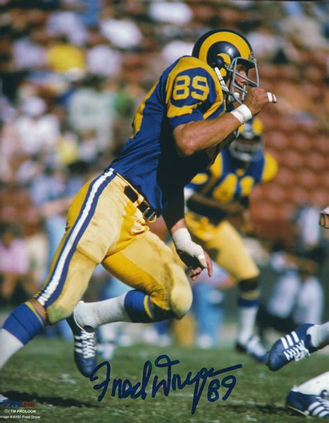 Autographed Fred Dryer 8x10 Los Angeles Rams Photo Main Line Autographs