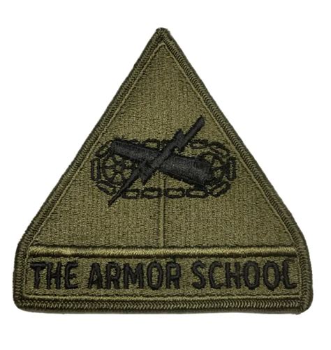Vietnam Era Us Army Armor School Merrow Edge Patch And Tab Subdued 2