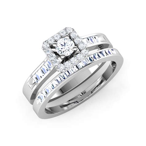 Sparkle Diamond Bridal Ring Set Sparkling Ring For Her Caratlane