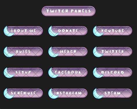 Twitch Panels Cute Custom Twitch Panels Twitch Panels Girly Etsy