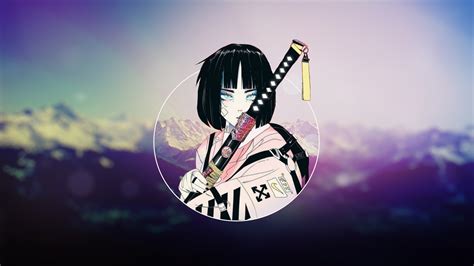 Wallpaper Gadis Anime Pedang Alam Seni Digital Pegunungan Karya