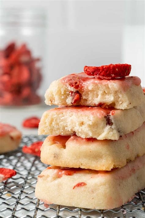 Strawberry Shortbread Cookies Cookie Dough Diaries
