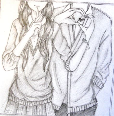 Anime Cute Couple Easy Drawings Pics For Cute Anime Love Couples