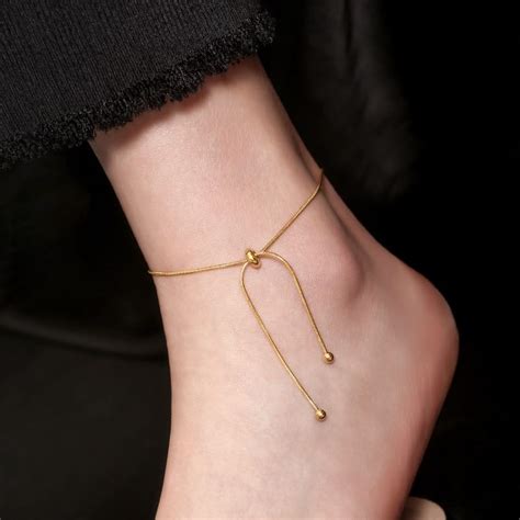 Curb Cuban Chain Anklets For Women