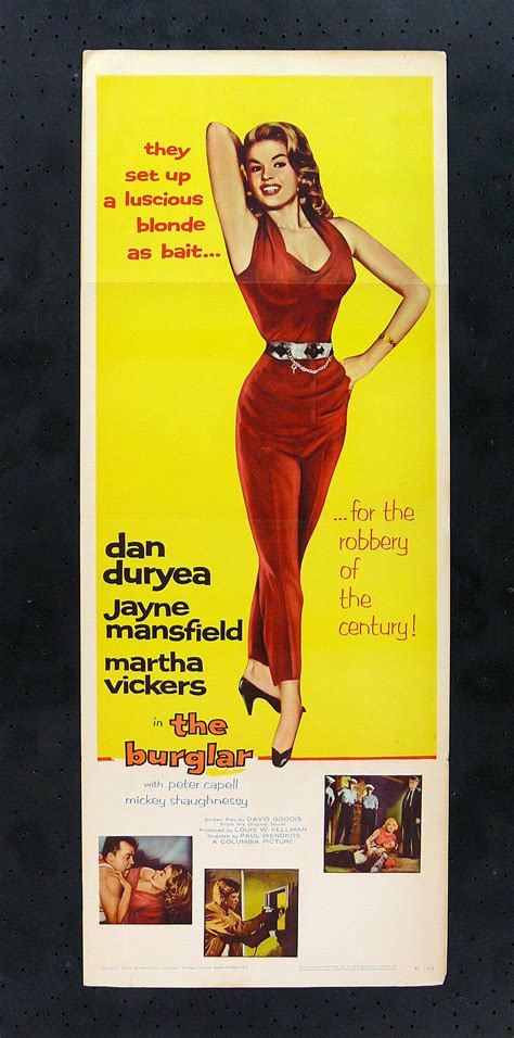 The Burglar Jayne Mansfield Orig Movie Poster 1957 Ebay