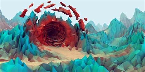 drawn, Cave, Low poly Wallpapers HD / Desktop and Mobile Backgrounds