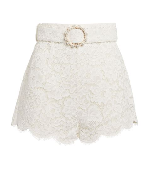 Womens Zimmermann Ivory High Tide Lace Shorts Harrods Countrycode