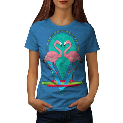 Dual Flamingo Dance Women T Shirt S 2xl New Wellcoda Ebay