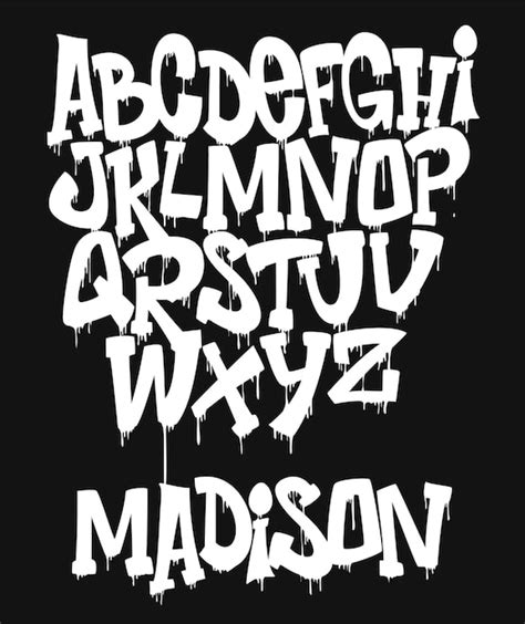 Marker Graffiti Font Ilustración De Tipografía Manuscrita Vector Premium