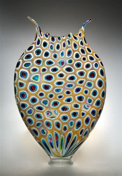 Gold Foglio By David Patchen Art Glass Vessel Artful Home Contemporary Glass Art Art