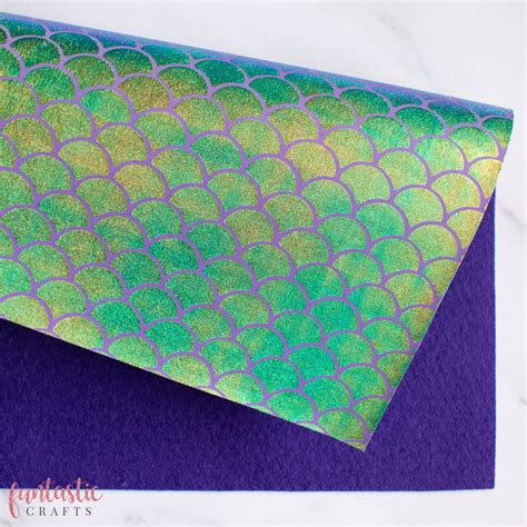 Iridescent Purple Mermaid Scales Fabric Felt Funtastic Crafts Uk
