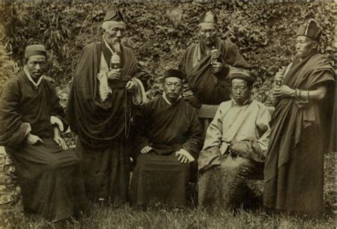 13th Dalai Lama With The King Of Sikkim Darjeeling 1900 Old Indian