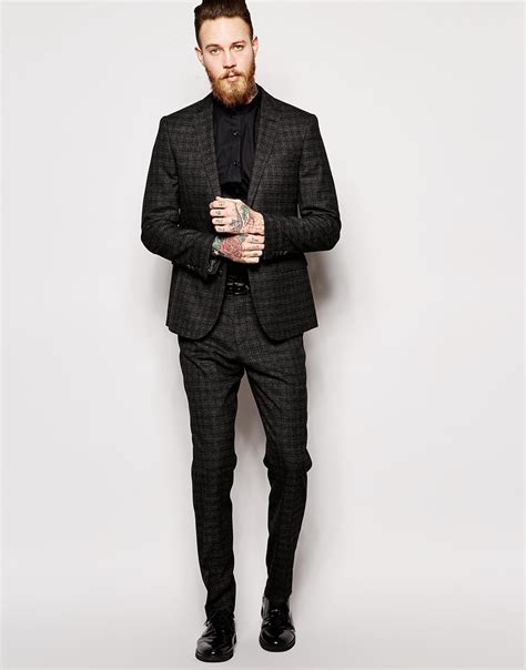 Free shipping & returns available. Lyst - Asos Skinny Fit Suit Jacket In Textured Cloth in ...