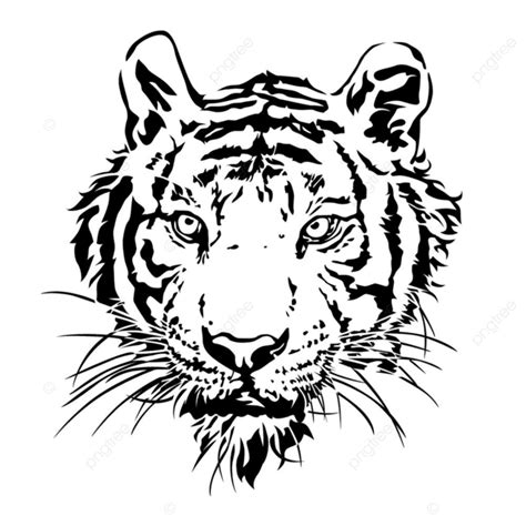 Tiger Head Silhouette Vector Hd PNG Images Tiger Head Silhouette Face