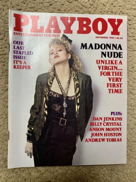 PLAYBOY MAGAZINE SEP 1985 Madonna Nude Last Stapled Issue