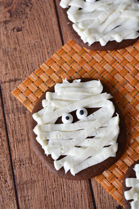 Chocolate Wafer Mummy Cookies Recipe For Halloween The Rebel Chick