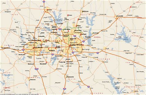 Dallasfort Worth Map Travel Map