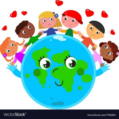 Peace Around The World Vector Image On Vectorstock Art Drawings For