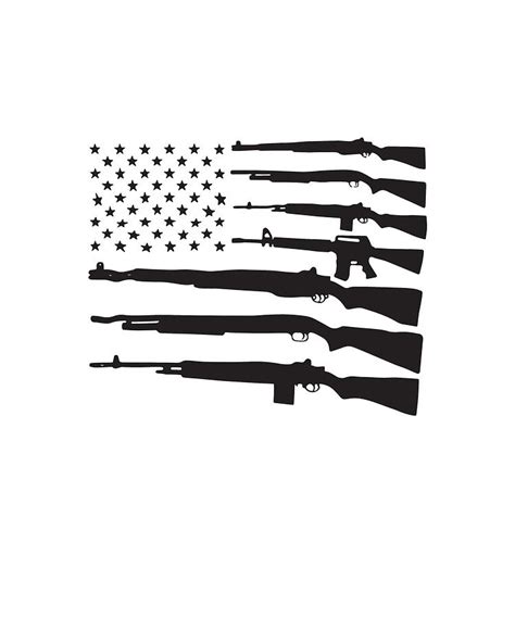 American Flag Guns Patriotic Usa Pride Gun Rights Nra Pro Gun Digital