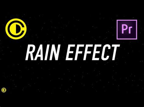 Rain Effect in Adobe Premiere Pro Tutorial - YouTube in 2020 | Premiere pro tutorials, Adobe ...