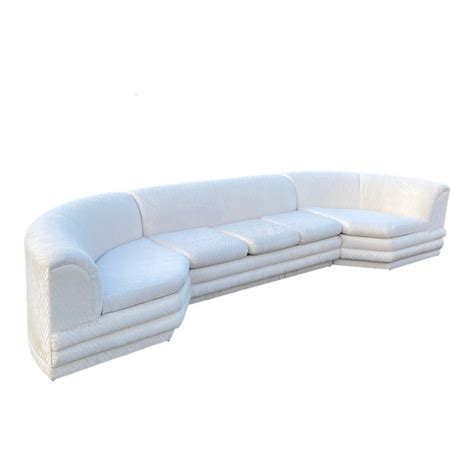 Vintage Curved 3 Piece Ribbed Sectional Sofa Chairish