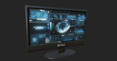 Futuristic Monitor Display 3d Model By Simontgriffiths
