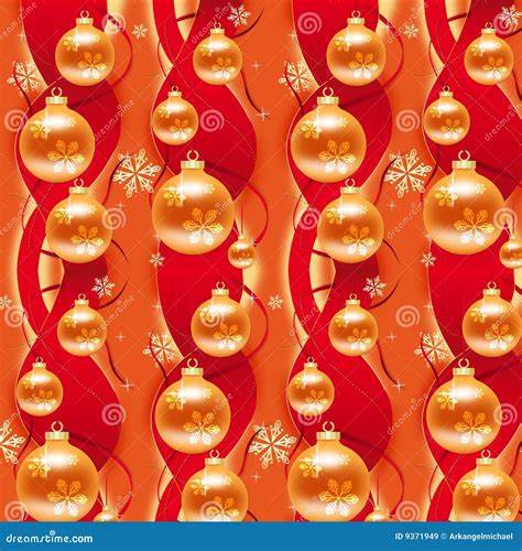 Red And Gold Christmas Wrapping Paper Stock Illustration Illustration