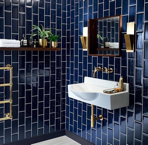 20 Navy Blue Bathroom Tiles