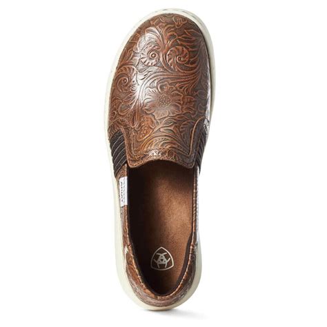 Ariat Womens Floral Embossed Ryder Slip On Shoes