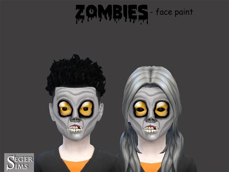 Sims 4 Ccs The Best Zombie Face Paint By Segersims