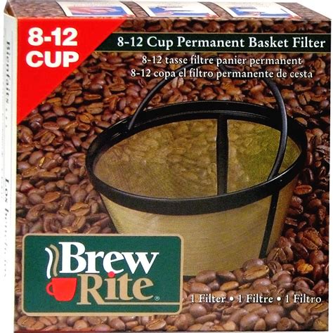 Brew Rite Cup Permanent Basket Filter For Coffee Makers Reusable Golden New Ebay