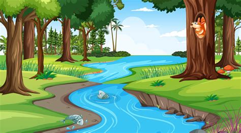 Forest River Vector Art Icons And Graphics For Free Download