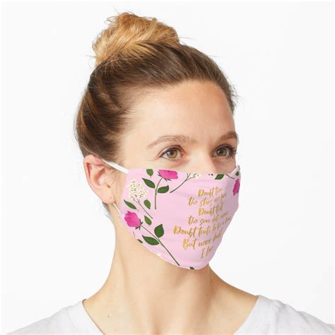 Pink Purple Floral William Shakespeare Never Doubt I Love Mask By