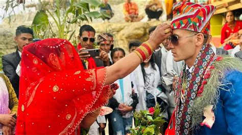 bishal weds nirmala traditional marriage culture in nepali village youtube