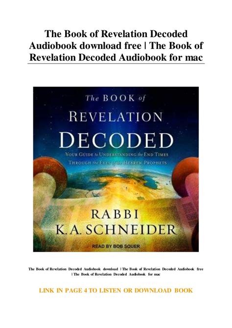 The Book Of Revelation Decoded Audiobook Download Free The Book Of