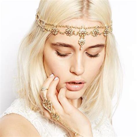 Fashion Women Metal Rhinestone Head Chain Jewelry Headband Head Piece