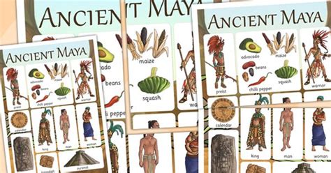 Ks2 Mayan Civilization Vocabulary Mat History Pinterest