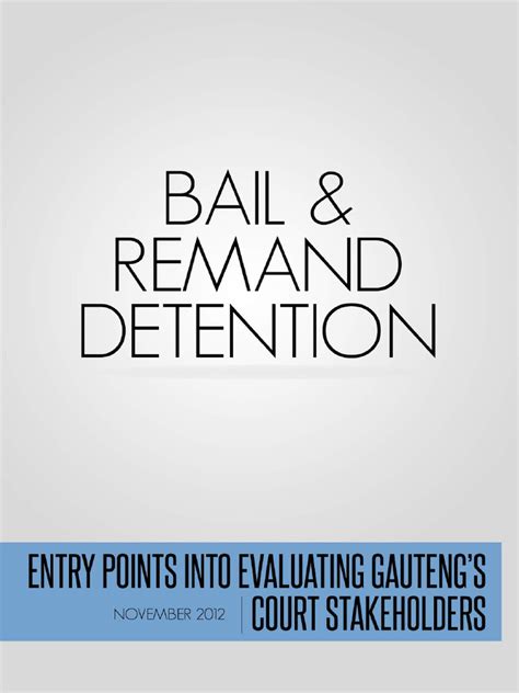 Bail And Remand Detention Pdf Bail Detention Imprisonment