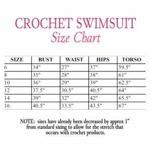 Swimsuit Size Chart Diy From Home Crochet