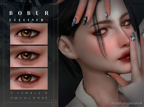Smoky Eyeliner With 2d Eyelashes Sims 4 Makeup Mod Modshost