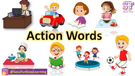 Action Words Action Words For Kids Verb Action Words Action