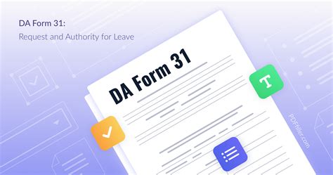 Taking Military Leave With Da Form 31 Request And Authority To Leave
