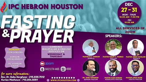 Fasting Prayer Day 2 Evening Session Youtube