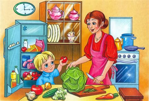 Посуда картинки для детей детского сада: кухонная, чайная, столовая