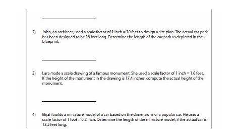 Scale Factor Worksheet 7th Grade Pdf