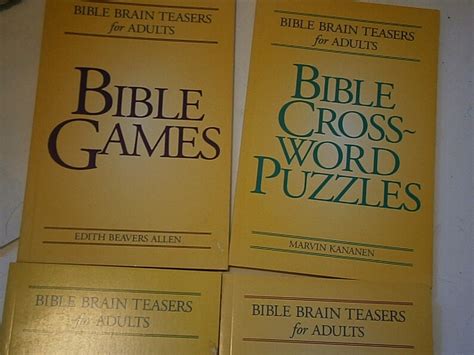 4 Christian Booksbible Brain Teasers For Adultsword Etsy