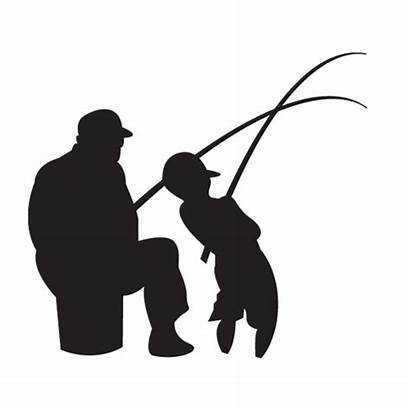 Son Father Fishing Silhouette Svg Cricut Clipart