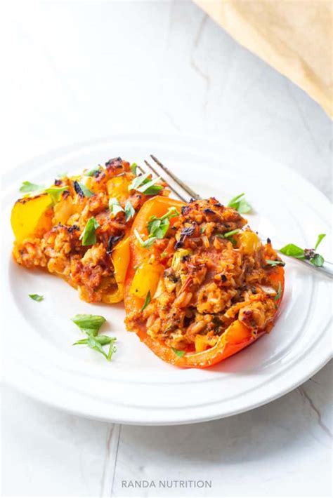 Ground Chicken Stuffed Peppers Healthy And Easy Randa Nutrition