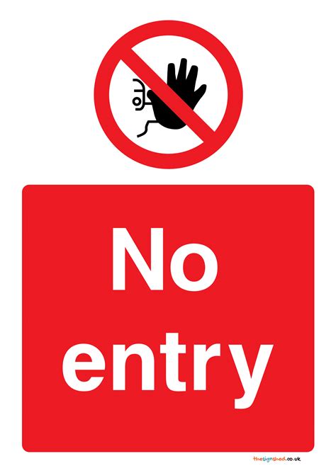No Entry Signs Poster Template